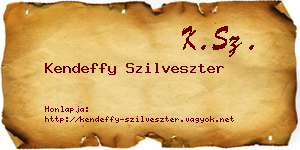 Kendeffy Szilveszter névjegykártya